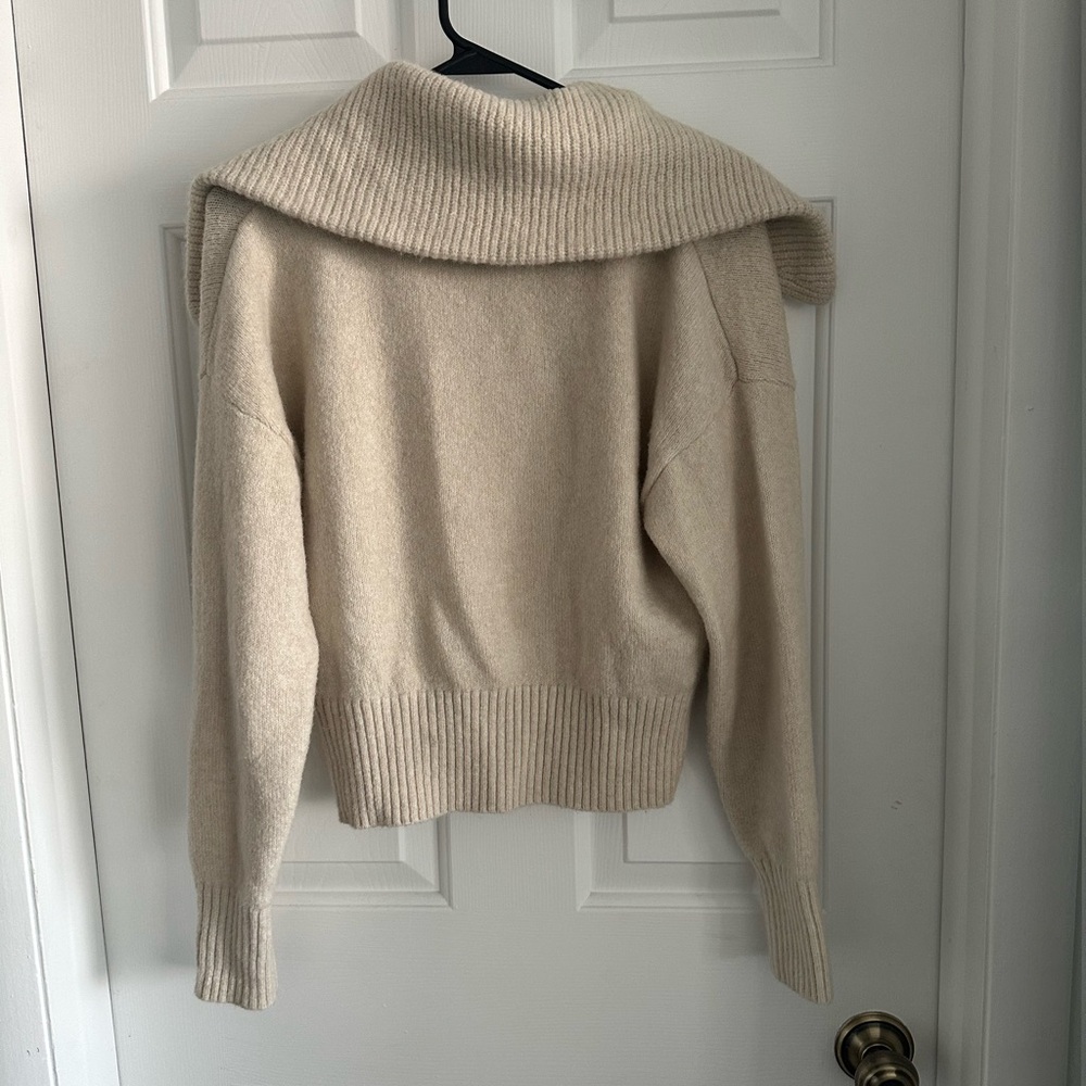 Express Cream Collared Sweater - Picture 3 of 3